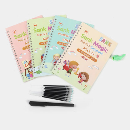 Sank Magic Practice Copybook | 4 Packs Reusable Writing Book