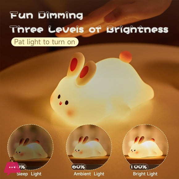 Silicone Rabbit Lamp With Touch Sensor