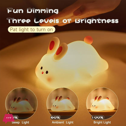 Silicone Rabbit Lamp With Touch Sensor